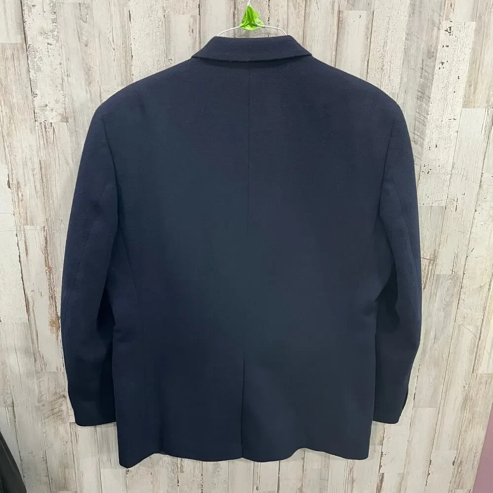 Lauren Ralph Lauren Navy Two Button Wool Silk Cashmere Blazer Mens Size 42R